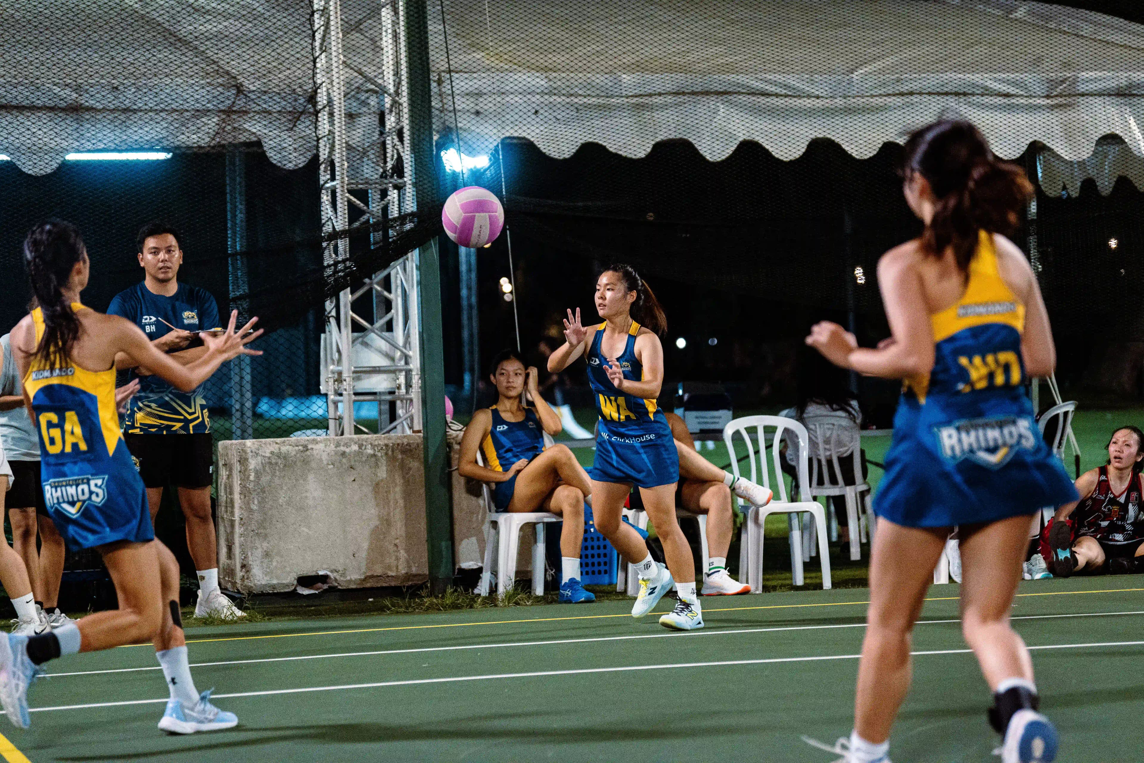 Tactical ball progression drill during team training session